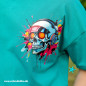 Preview: Bügelbild Neon Totenkopf
